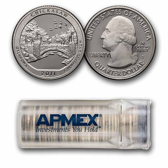 2011-S ATB Quarter Chickasaw Nat'l Historical Proof 40-Coin Roll