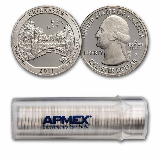 2011-S ATB Quarter Chickasaw Nat'l Proof (Silver) 40-Coin Roll 2011-S ATB Quarter Chickasaw Nat'l Proof (Silver) 40-Coin Roll
