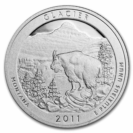 2011-S ATB Quarter Glacier National Historical Proof (Silver)