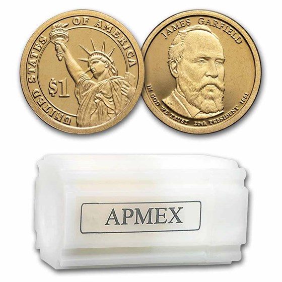 2011-S James Garfield 20-Coin Presidential Dollar Roll PR 2011-S James Garfield 20-Coin Presidential Dollar Roll PR