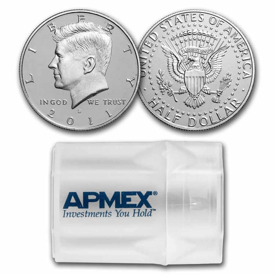 2011-S Kennedy Half Dollar 20-Coin Roll Proof