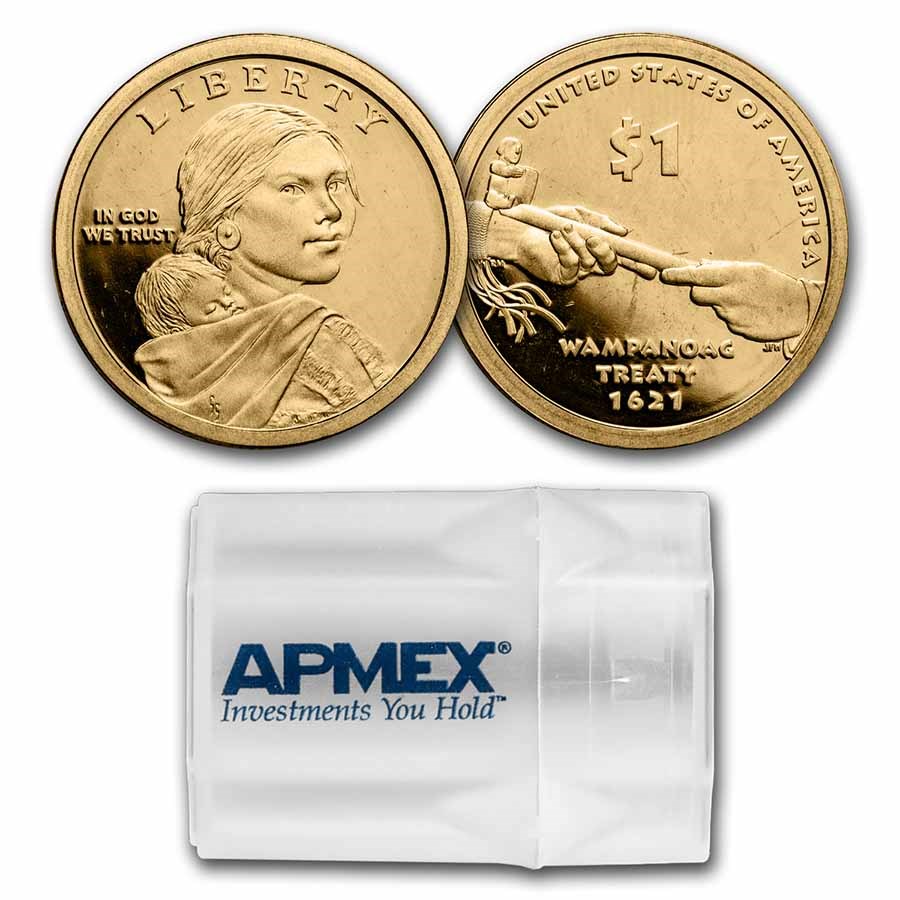 2011-S Native Amer $1 - Wampanoag Treaty 20-Coin Roll Gem Proof