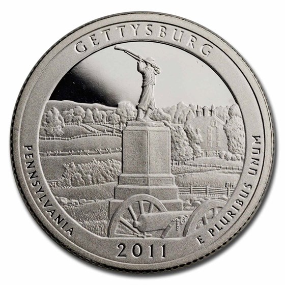 2011-S Quarter ATB Gettysburg Nat. Military Park Proof (Silver) 2011-S Quarter ATB Gettysburg Nat. Military Park Proof (Silver)