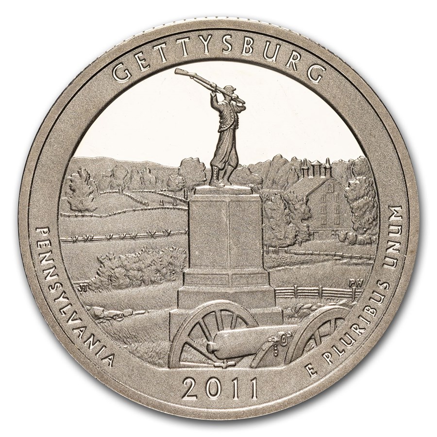 2011-S Quarter ATB Gettysburg Nat. Military Park Proof