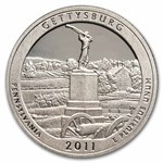 2011-S Quarter ATB Gettysburg Park Proof (Silver) 40-Coin Roll