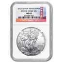 2011 (S) Silver Eagle MS-69 NGC (Golden Gate Label)