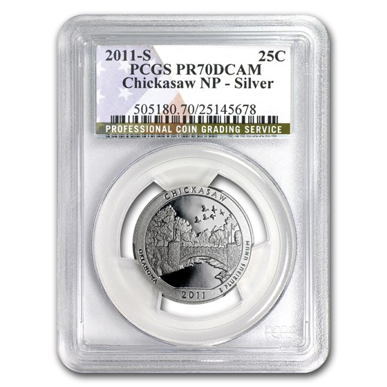 2011-S Silver Quarter ATB Chickasaw PR-70 PCGS 2011-S Silver Quarter ATB Chickasaw PR-70 PCGS