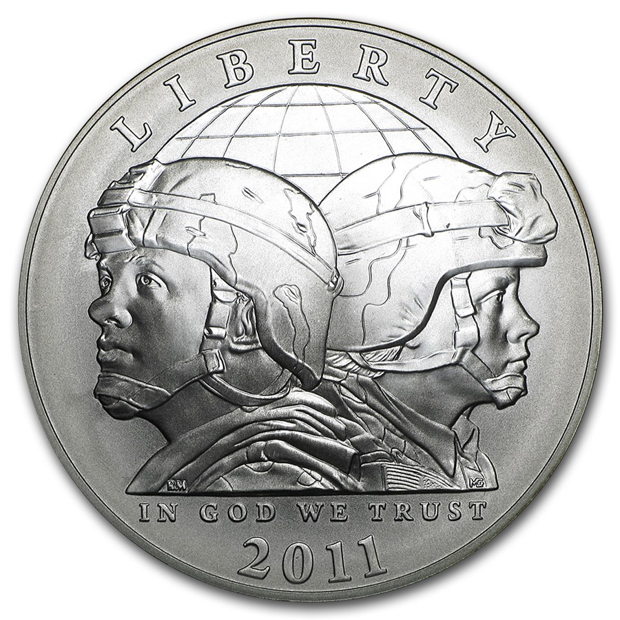 2011-S United States Army $1 Silver Commem BU (w/Box & COA)