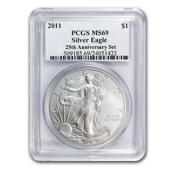 2011 Silver American Eagle MS-69 PCGS (25th Anniv) 2011 Silver American Eagle MS-69 PCGS (25th Anniv)