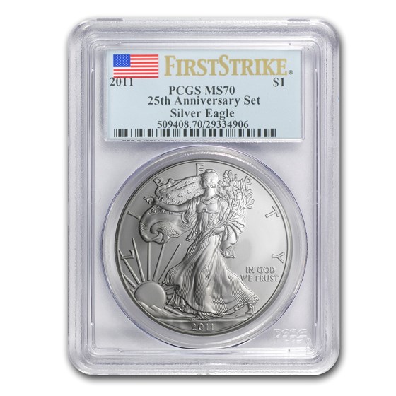 2011 Silver American Eagle MS-70 PCGS (FS, 25th Ann, Blue Label) 2011 Silver American Eagle MS-70 PCGS (FS, 25th Ann, Blue Label)