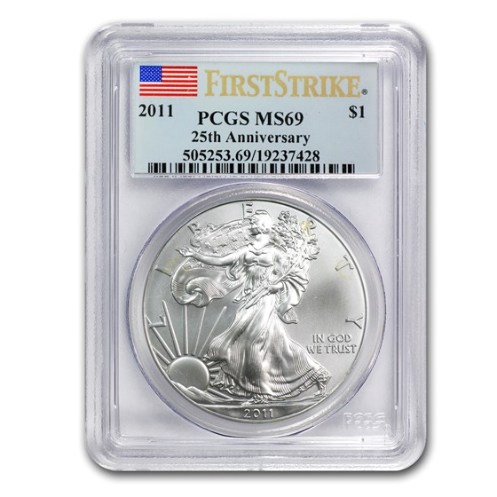 2011 Silver Eagle MS-69 PCGS (FS, 25th Anniversary) 2011 Silver Eagle MS-69 PCGS (FS, 25th Anniversary)