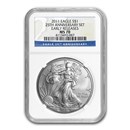 2011 Silver Eagle MS-70 NGC (25th Anniv, Early Releases) 2011 Silver Eagle MS-70 NGC (25th Anniv, Early Releases)