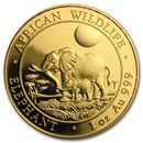 2011 Somalia 1 oz Gold African Elephant BU