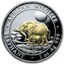 2011 Somalia 1 oz Silver African Elephant (Gilded)