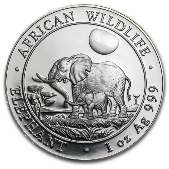 2011 Somalia 1 oz Silver Elephant BU 2011 Somalia 1 oz Silver Elephant BU
