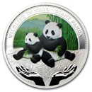 2011 Tuvalu 1 oz Silver Giant Panda Proof (w/ Box & COA)