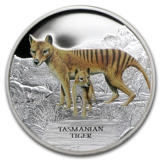 2011 Tuvalu 1 oz Silver Tasmanian Tiger Proof 2011 Tuvalu 1 oz Silver Tasmanian Tiger Proof