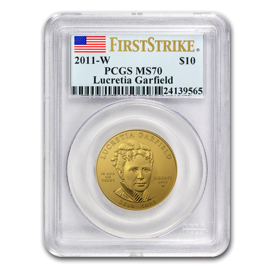 2011-W 1/2 oz Gold Lucretia Garfield MS-70 PCGS (FirstStrike®)