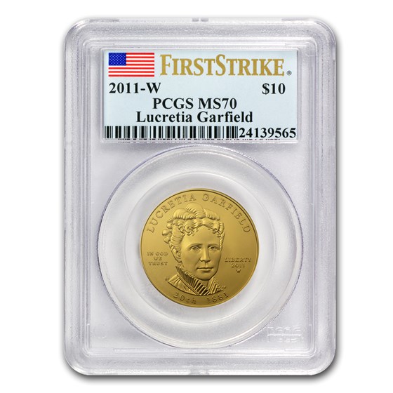 2011-W 1/2 oz Gold Lucretia Garfield MS-70 PCGS (FirstStrike®) 2011-W 1/2 oz Gold Lucretia Garfield MS-70 PCGS (FirstStrike®)