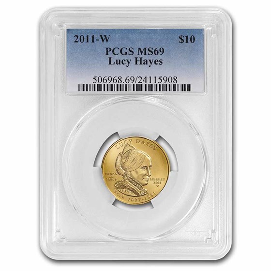 2011-W 1/2 oz Gold Lucy Hayes MS-69 PCGS 2011-W 1/2 oz Gold Lucy Hayes MS-69 PCGS