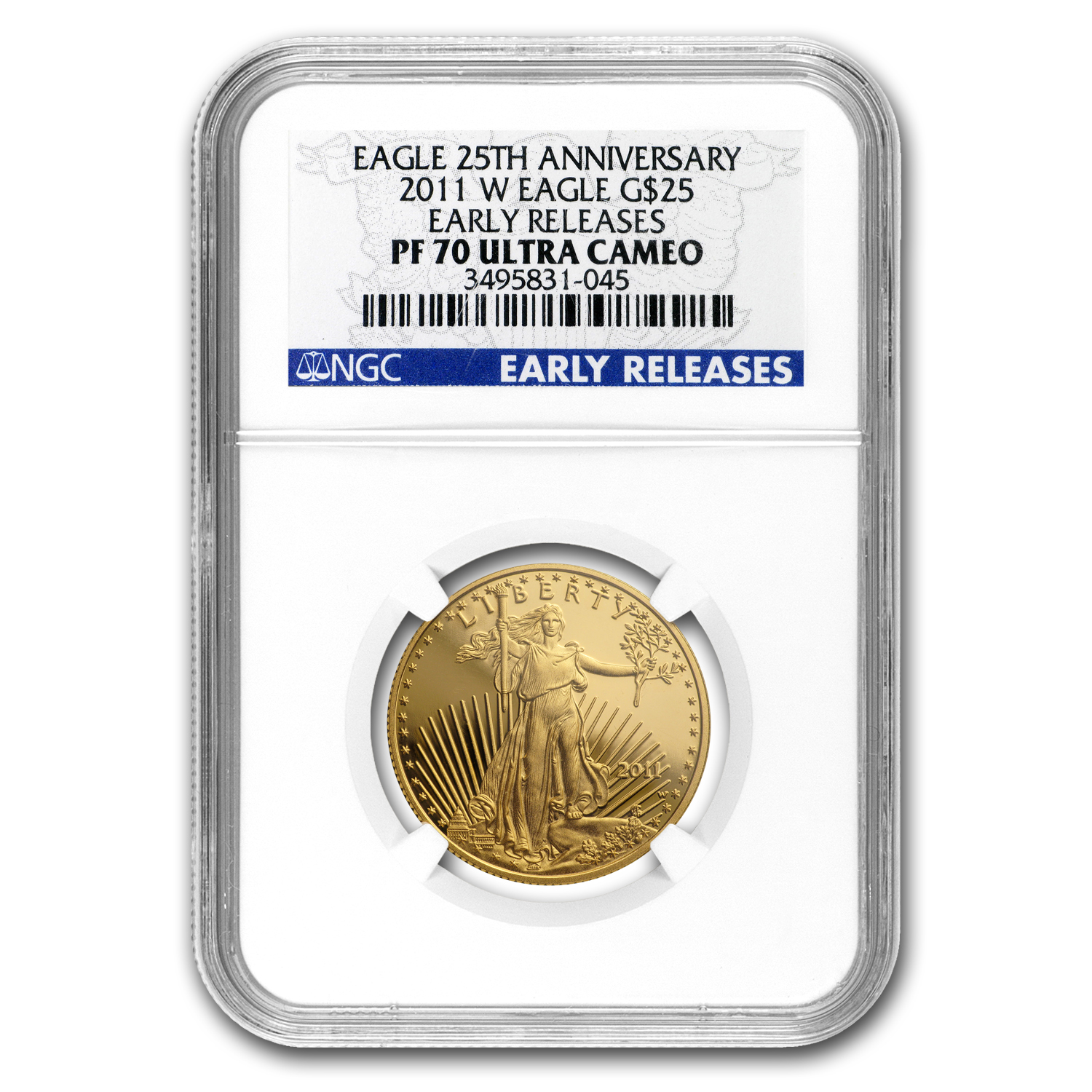 NGC最高鑑定☆2011年アメリカ1ドル シルバーイーグル銀貨☆PF70UCER