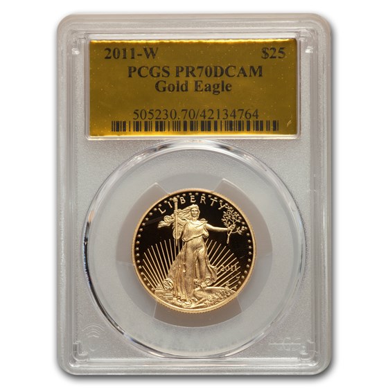 2011-W 1/2 oz Proof American Gold Eagle PR-70 PCGS (Gold Foil) 2011-W 1/2 oz Proof American Gold Eagle PR-70 PCGS (Gold Foil)