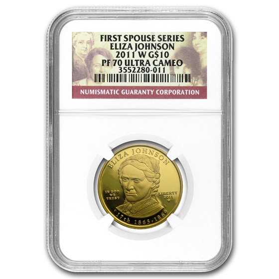 2011-W 1/2 oz Proof Gold Eliza Johnson PF-70 NGC 2011-W 1/2 oz Proof Gold Eliza Johnson PF-70 NGC