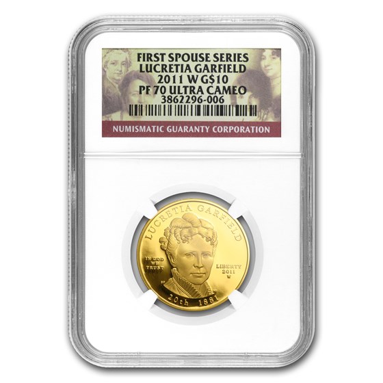 2011-W 1/2 oz Proof Gold Lucretia Garfield PF-70 NGC 2011-W 1/2 oz Proof Gold Lucretia Garfield PF-70 NGC