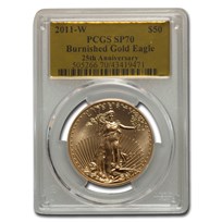 2011-W 1 oz Burnished Amer. Gold Eagle MS/SP-70 PCGS (Gold Foil)