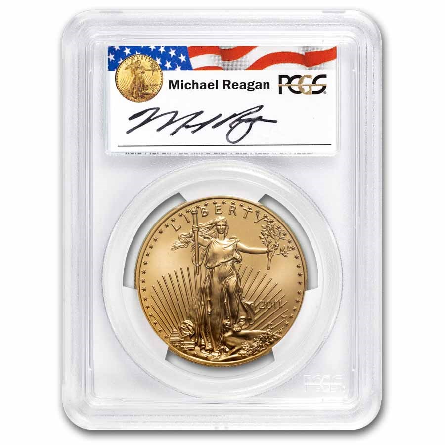 2011-W 1 oz Burnished Gold Eagle MS-69 PCGS (Reagan)
