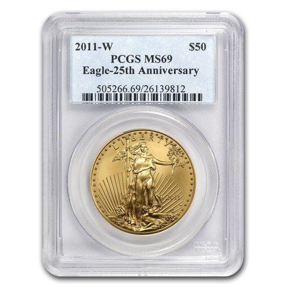2011-W 1 oz Burnished Gold Eagle MS-69 PCGS 2011-W 1 oz Burnished Gold Eagle MS-69 PCGS