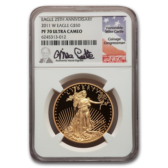 2011-W 1 oz Proof American Gold Eagle PF-70 NGC (Castle Label) 2011-W 1 oz Proof American Gold Eagle PF-70 NGC (Castle Label)