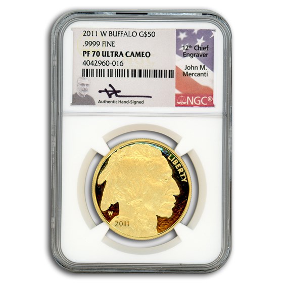 2011-W 1 oz Proof Gold Buffalo PF-70 NGC (Mercanti) 2011-W 1 oz Proof Gold Buffalo PF-70 NGC (Mercanti)
