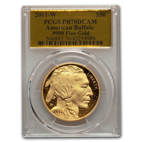 2011-W 1 oz Proof Gold Buffalo PR-70 PCGS (Gold Foil)