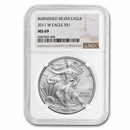 2011-W Burnished American Silver Eagle MS-69 NGC