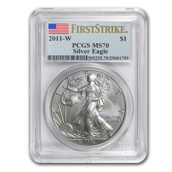 2011-W Burnished American Silver Eagle SP/MS-70 PCGS (FS) 2011-W Burnished American Silver Eagle SP/MS-70 PCGS (FS)