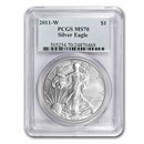 2011-W Burnished American Silver Eagle SP/MS-70 PCGS