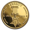 2011-W Gold $5 Commem Medal of Honor Proof (w/Box & COA)
