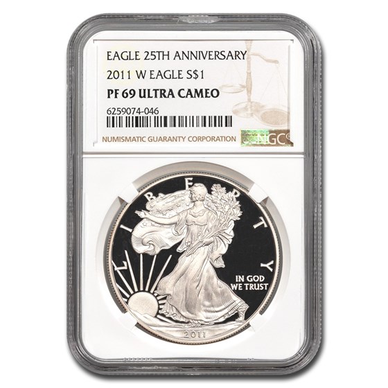 2011-W Proof American Silver Eagle PF-69 NGC 2011-W Proof American Silver Eagle PF-69 NGC