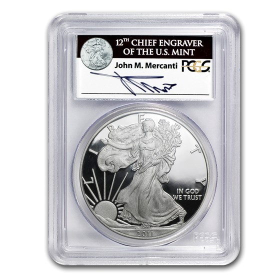 2011-W Proof American Silver Eagle PR-70 PCGS (John Mercanti) 2011-W Proof American Silver Eagle PR-70 PCGS (John Mercanti)