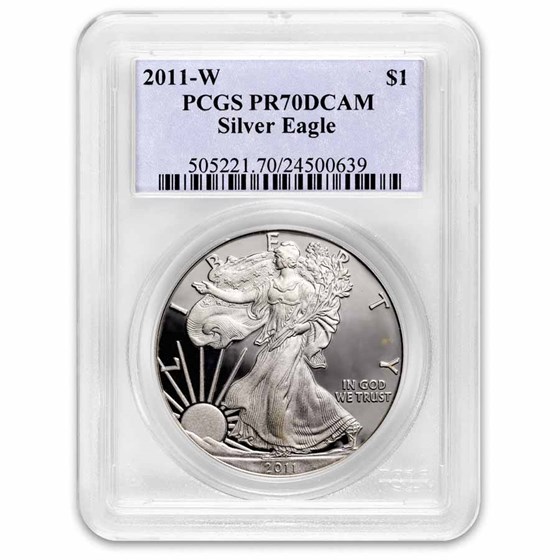 2011-W Proof American Silver Eagle PR-70 PCGS 2011-W Proof American Silver Eagle PR-70 PCGS