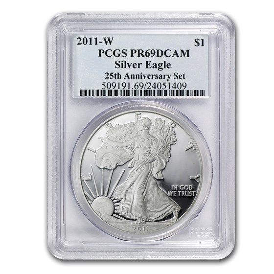 2011-W Proof Silver American Eagle PR-69 PCGS (25th Anniv) 2011-W Proof Silver American Eagle PR-69 PCGS (25th Anniv)