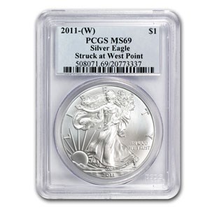 2011 (W) Silver American Eagle MS-69 PCGS