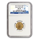 2012 1/10 oz American Gold Eagle MS-70 NGC (Early Releases)