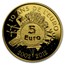2012 1/2 gram Proof Gold €5 The Sower 10th Anniv of the Euro