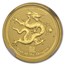 2012 1/20 oz Gold Lunar Year of the Dragon MS-70 NGC (SII)