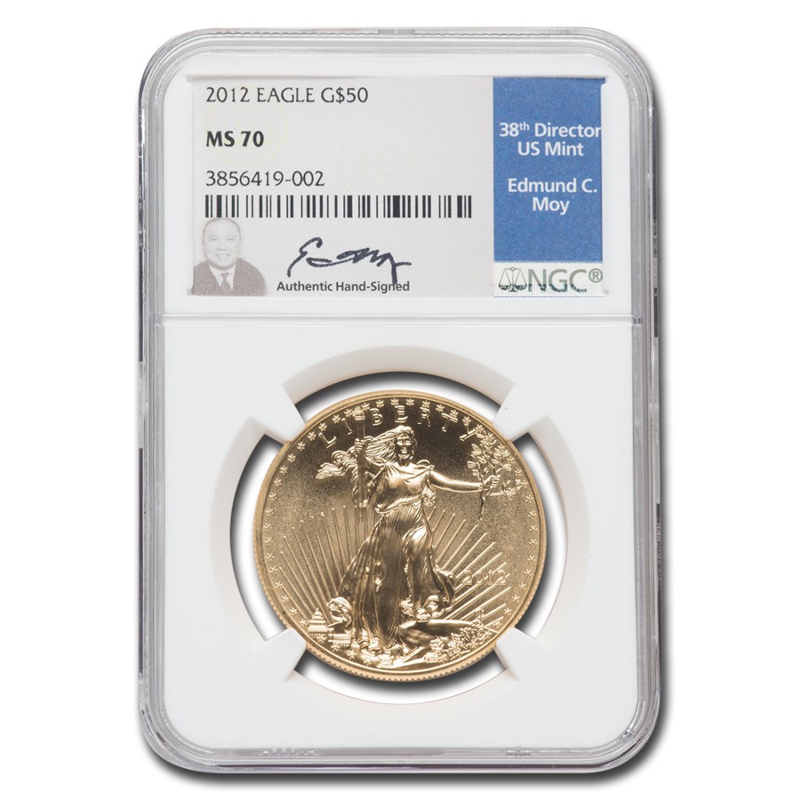 2012 Gold Buy 2012 1 oz American Gold Eagle MS-70 NGC (Moy) | APMEX