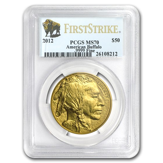 2012 1 oz Gold Buffalo MS-70 PCGS (FirstStrike®) 2012 1 oz Gold Buffalo MS-70 PCGS (FirstStrike®)
