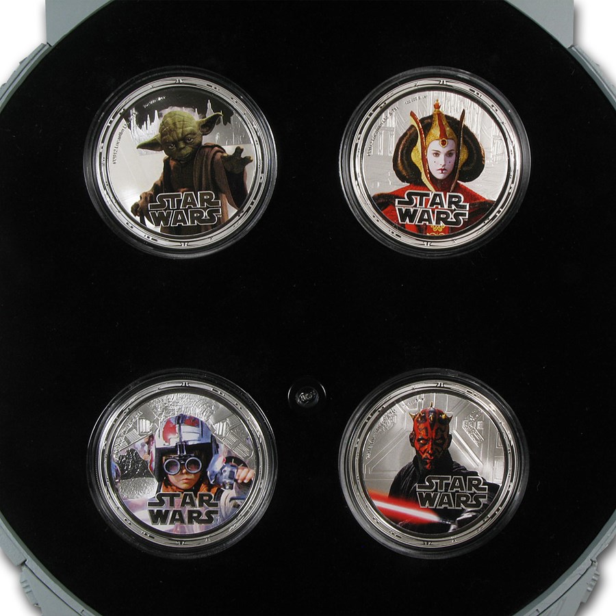 star wars millennium falcon silver coin
