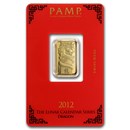2012 5 gram Gold Bar - PAMP Suisse Year of the Dragon (In Assay)